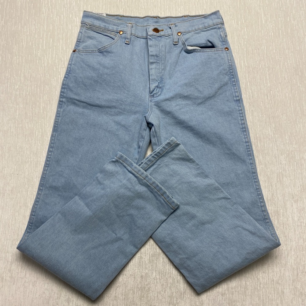 Wrangler Active Flex Straight Jeans Mens 30x30 Blue Denim Cowboy Cut Slim 10936
